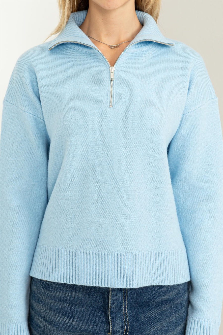 Casual Half Zip Sweater